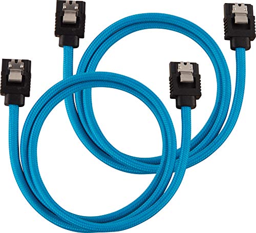 Cabo de Dados CORSAIR (SATA - 60 cm - Azul) Corsair - Cabos de armazenamento e transferência de dados - sata, 3.0, 60 cm, azul