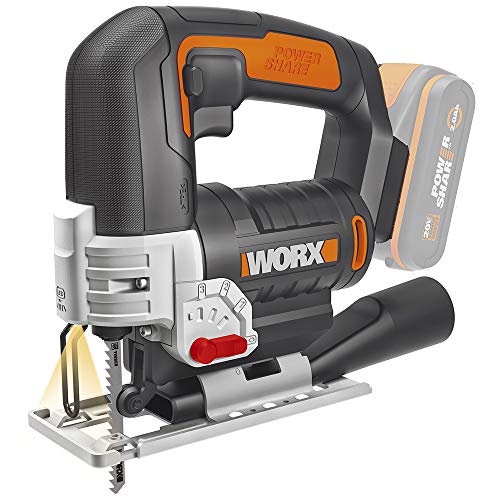 Serra de Recortes sem Fio WORX WX543.9 | 20 cm Worx - Serras tico-tico - sem fio, 20 cm