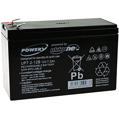 Bateria para Portátil PANASONIC LC-R127R2PG1 POWERY - Baterias - 12 v, 7.2 Ah, pilhas plombo-ácidas, preto