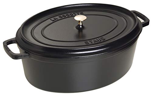 Caçarola Oval STABA 41cm Preto (Aço Inoxidável) STAUB - Fornos holandeses - aço inoxidável, 41cm, preto, indução