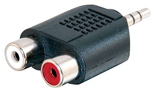 Cabo de Áudio C2G (RCA - Jack 3.5mm - Preto) C2G - Acessórios de computador - RCA, jack 3.5mm, preto, macho/hembra