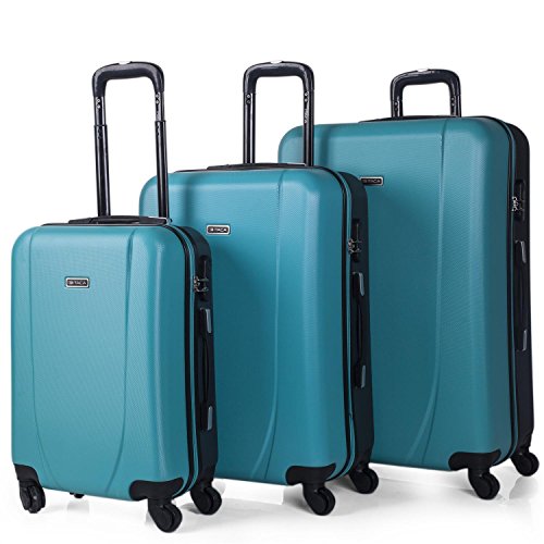 Conjunto de Malas ITACA Rígida com Cadeado (35/70/100 L - Azul) ITACA - Malas - 35/70/100 L, cadeado, azul, rodas giratórias