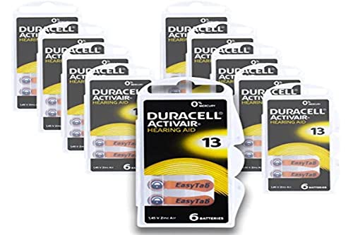 Pilha para Aparelhos Auditivos DURACELL 13 Pr48 Duracell - Baterias de uso geral - 13", alcalina, 1,5v, 1 pilha