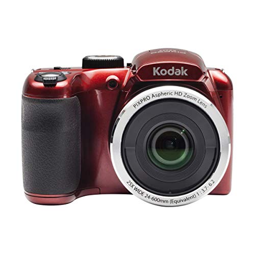 Máquina Fotográfica Compacta KODAK AZ252 (Vermelho) Kodak - Câmeras digitais - compacta, kodak az252, vermelho, zoom ótico x25, estabilização de imagem, sensor ccd 16 megapixels