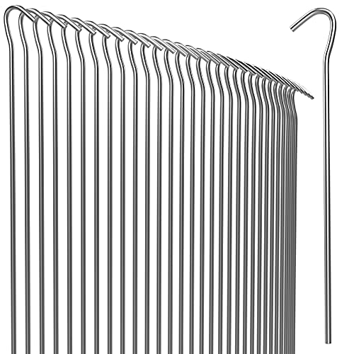 Conjunto de 150 Agrafos de Aço Ø3.5 mm X L20 cm (Rebarbados) GARDEBRUK Gardebruk - Barras e estacas para tendas - agrafos, aço, Ø3.5 mm, L20 cm