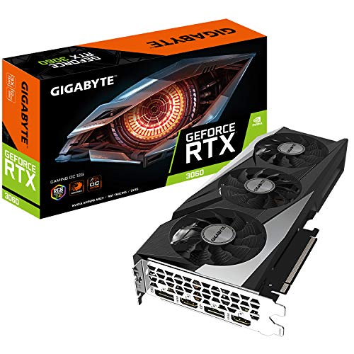 Placa Gráfica GIGABYTE GeForce RTX 3060 (NVIDIA - 12 GB DDR6) Gigabyte - Placas e adaptadores de vídeo - 12 GB DDR6, NVIDIA GeForce RTX 3060, preto