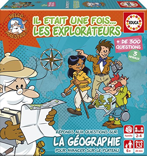 Jogo de tabuleiro EDUCA BORRAS Era uma vez... Os exploradores (8 anos) EDUCA - Jogos de tabuleiro - corpo humano, geografia, 8 anos