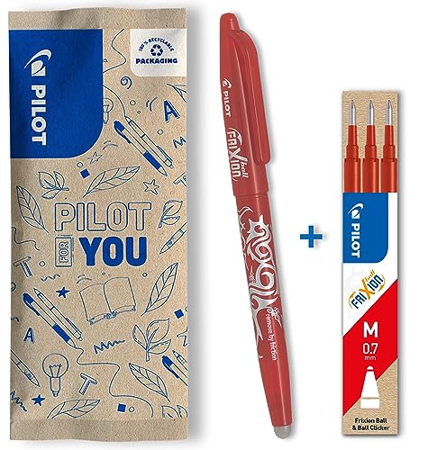Esferográfica PILOT Frixion Ball (Borracha - Vermelho) Pilot - Canetas - borracha, anti-bacteriano, lavável, sem traços