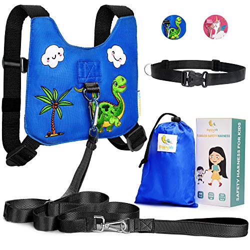 Trela Infantil HAPPYVK Dinosaurio (Azul - Poliéster - 50 x 45 cm) HappyVk - Móveis para bebês e crianças pequenas - dinosaurio, poliéster, ajustável, azul