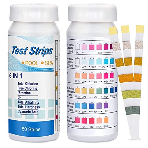 Testes Químicos para Água de Piscina e Spa 6 em 1 WELLXUNK - Materiais de laboratório - piscina, spa, 6 em 1