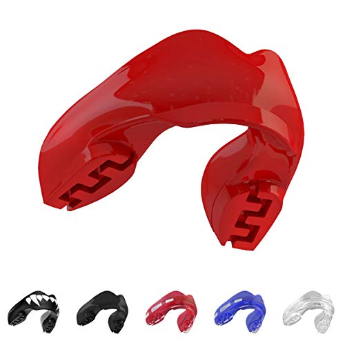 Proteção bucal Safejawz Vermelho 1 peça(s) SAFEJAWZ - Protetores bucais esportivos - vermelho, silicone, universal