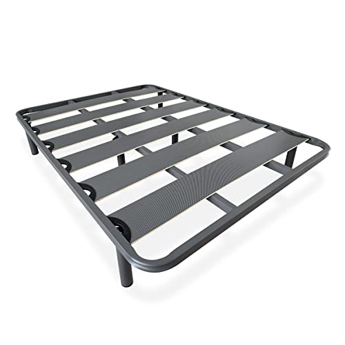 Sommier SOMNIA Descanso (135 x 190 cm) Somnia Descanso - Camas e estruturas de cama - rodas, metal, preto e branco, barra central