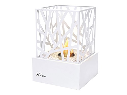 Lareira a Êmbolo PURLINE Bio (Branco - Aço Inoxidável - 35.5x36.1x34 cm) PURLINE - Lareiras - bioetanol, aço inoxidável, 35.5x36.1x34 cm