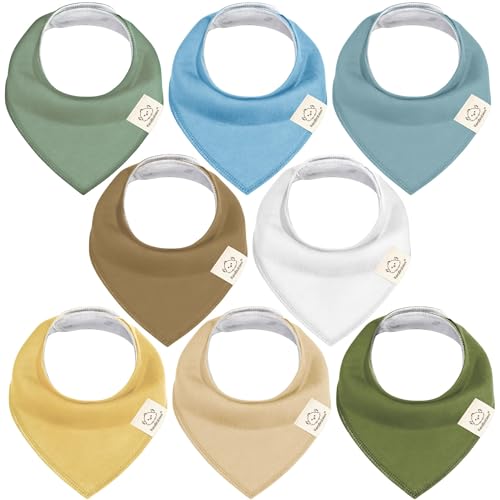 Fraldas de Triângulo 8X BABY BANDANA (Algodão - Branco) KeaBabies - Babetes - algodão, branco, fraldas