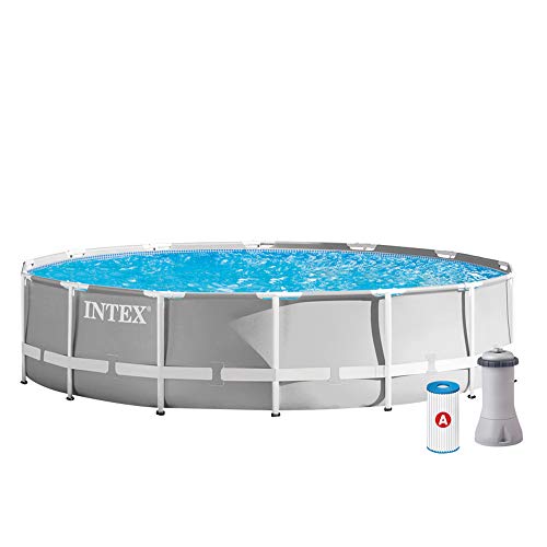 Piscina Insuflável INTEX Prisma (457 x 107 x 122 cm) INTEX - Piscinas - 457x107x122 cm, 14.614 litros, filtro tipo A, triple camada PVC-poliéster
