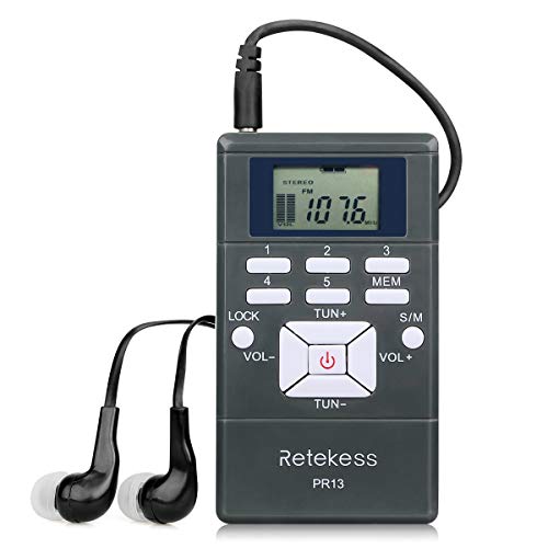 Rádio RETEKESS PR13 (Preto - Digital - FM - Pilhas e Corrente) Retekess - Radios - digital, fm, preto, pilhas