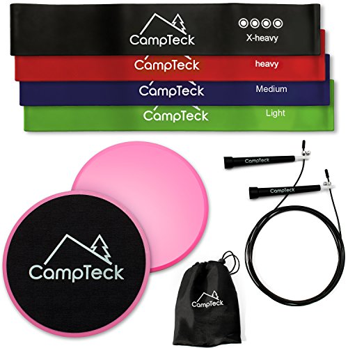 Kit de Treino CAMPTECK U6761 (Rosa - 33 x 5.5 x 25 cm) CampTeck - Bandas de exercício - treino, rosa, 33x5.5x25cm