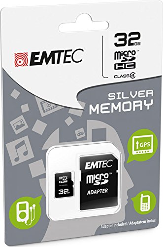 Cartão de Memória MicroSDHC EMTEC Elite Silver Class 4 (32 GB) Emtec - Cartões de memória flash - MicroSDHC, 32 GB, elite, silver class