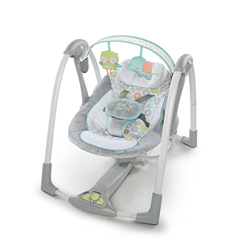 Baloiço para bebé INGENUITY 3D Elephant and Owl Ingenuity - Brinquedos para bebês e equipamentos de atividades - baloiço, bebé, elefante, poupa energia, almofada, apoio cabeça