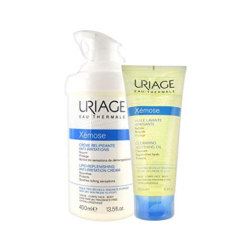 Óleo Corporal URIAGE Xémose Pack Emoliente (400 + 400 + 200 ml) Uriage - Cuidados com a pele - óleo corporal, uriahage xémose, pack emoliente, aloevera