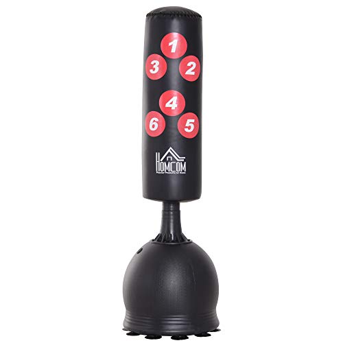 Saco de Boxe HOMCOM | 165cm - Preto (Fitness e Treino) HOMCOM - Sacos de pancada e de treino - 16,5 cm, preto, fitness