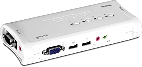 Chaveador Kvm TRENDNET TK-409K em Preto Trendnet - Comutadores kvm - kvm, preto