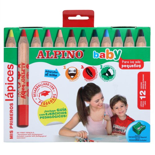 Lápis ALPINO BABY (Multicor - 2.5x10x15 cm) Alpino - Lápis - 13 mm, mina super macia, multicor, 2.5x10x15 cm