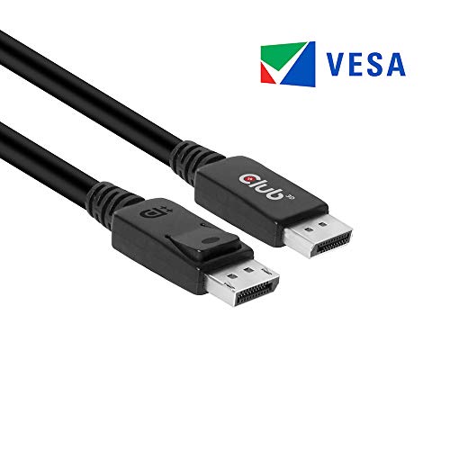 Cabo de Dados CLUB3D (DisplayPort - 1 m - Preto) CLUB3D - Cabos de áudio e vídeo - displayport, 1m, preto