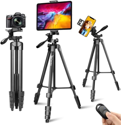 Tripé LUSWEIMI 153 cm iPhone (Universal - Preto) Superflash Photographic Equipment Co., Ltd - Tripés e monopés - 153 cm, universal, preto