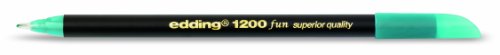 Caixa de 5 Marcadores EDDING 1200 Azul Turquesa Edding - Marcadores e marcadores de texto - 5 marcadores, tinta à base de água, lavável, papel fotográfico
