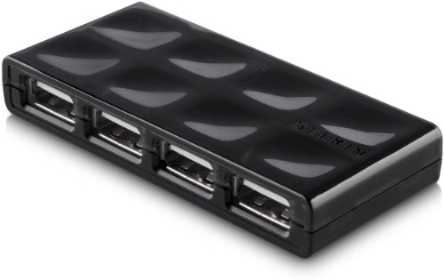 Belkin 4-Port USB 2.0 Hub with Power Adapter Preto (Cabo Informática) Belkin - Concentradores usb e firewire - usb 2.0, 4 portas, adaptador de energia
