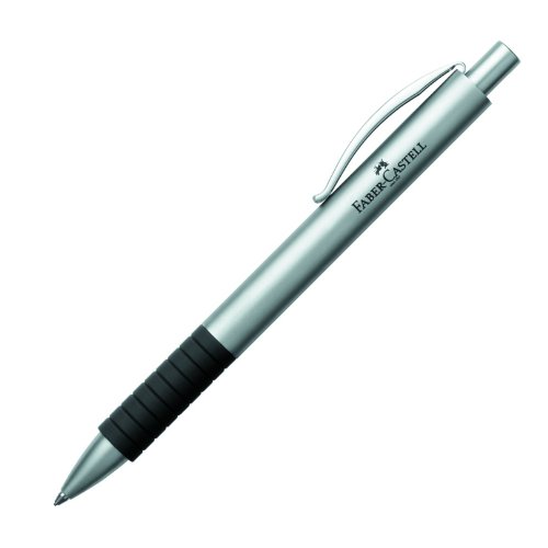 Esferográfica FABER-CASTELL 8233 (Preto) Faber-Castell - Canetas - metal cromado, suporte ergonómico, clip metálico, tinta preta