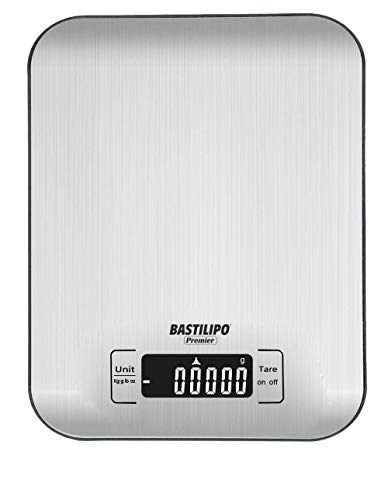 Balança de Cozinha Bastilipo Sca5K-Inox Bastilipo - Balanças de medição - balança, cozinha, 5kg, 1g, tara, bateria
