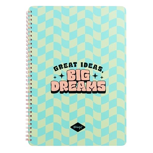 Caderno Quadriculado MR. WONDERFUL A4 - Great ideas, big dreams Mr. Wonderful - Cadernos e bloco de notas - a4, quadriculado, fecho, páginas