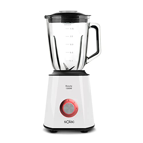 Liquidificador SOLAC Bv5727 (1300 W - 2 L) Solac - Eletrodomésticos de cozinha - 1300 w, 2 L, 2 velocidades, jarra de vidro