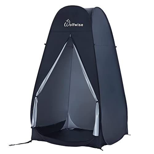 Tenda de Campismo WOLFWISE 4X4-1 (Preto - Poliéster - 300x200x180 cm) WolfWise - Chuveiros portáteis e abrigos de privacidade - 4x4-1, poliéster, 300x200x180 cm, 3 kg