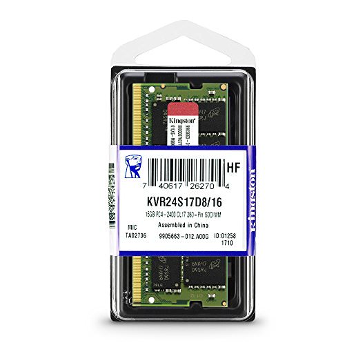 Memória RAM DDR4 KINGSTON 16 GB (2400 MHz - CL 17) Kingston - Memória ram - 16 gb, DDR4, 2400 MHz, CL 17