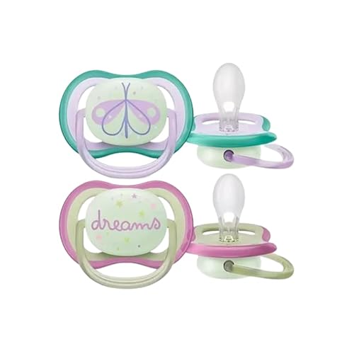 Chupeta Philips Avent Ultra Air Nighttime 2 Unidades (0-6 meses) PHILIPS AVENT - Chupetas e mordedores - silicone, 0-6 meses, fácil de limpar, lavável