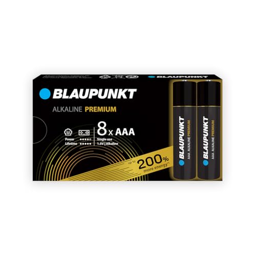 Pilhas Alcalinas BLAUPUNKT AAA (8 unidades) Advanced Power Solutions - Baterias - alcalinas, AAA, alta qualidade, potência estável