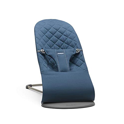 Baloiço para Bebé BABYBJORN 100% Cotton, Blue BabyBjörn - Brinquedos para bebês e equipamentos de atividades - 100% algodão, leve, portátil, dobrável