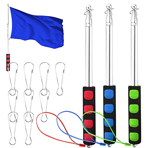 Varão de Bandeira DANTOLO 3 PCS (2m - Aço) Dantolo - Postes de bandeira e biruta - 2m, aço inoxidável, 9 secções, 3 varas