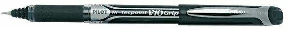 Caneta de Tinta Permanente PILOT V10 Preto Pilot - Canetas - tinta permanente, sem seca, base de água