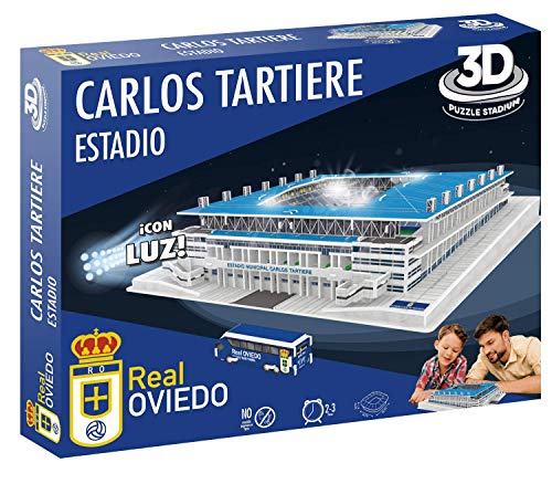 Puzzle 3D Bandai Eleven Force Stadium de R. Oviedo Eleven Force - Quebra-cabeças - madeira, 250 peças, estádio, luzes, torcida