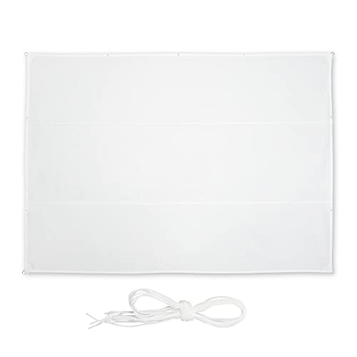 Relaxdays 4000010000 guarda-sol Pano Branco Relaxdays - Móveis de exterior - poliéster, branco, 2,5 kg, 250 x 350 x 150 mm