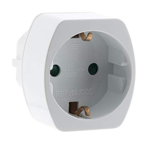 Adaptador ZENITECH (FR-DE - 1.5 mm - Branco) ZENITECH - Conversores e adaptadores de viagem - FR-DE, 1.5 mm, masculino/feminino, branco