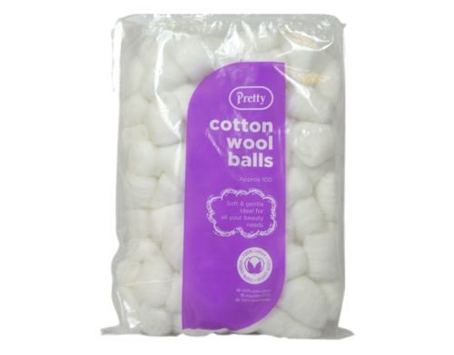 Bolsa de 100 Bolas de Algodão Branco para Eliminar Maquilhagem Concept4u - Algodão em bolas - algodão, branco, eliminador