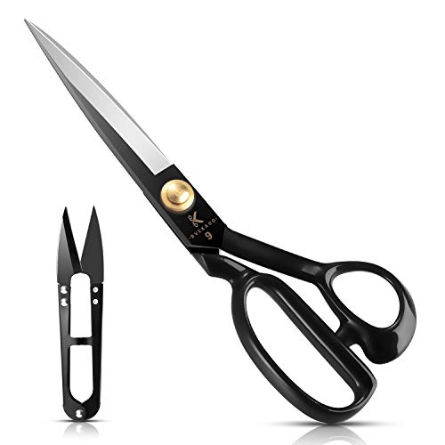Tesoura de Costura e Tecido com Cortador de Fio 24 Cm Homlynn - Ferramentas de corte e relevo para artesanato - 2,4 cm, cortador de fio, aço inoxidável