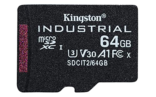 Cartão de memória microSDXC KINGSTON Industrial (64 GB - 100 MB/s - Class10) Kingston - Cartões de memória flash - 64 gb, 100 MB/s, class10