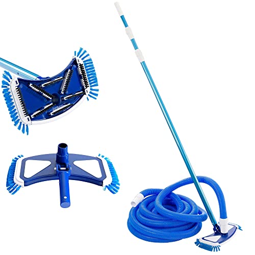 Arebos 1000-0001 Escova de piscina limpeza de fundo Canbolat Vertriebs GmbH - Suprimentos de limpeza doméstica - limpeza do fundo, manual, azul e branco