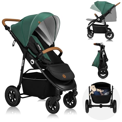 Carrinho de Bebé LIONELO Natt Green XXL Black LIONELO - Móveis para bebês e crianças pequenas - carrinho bebé, lionelo, natt green xxl black